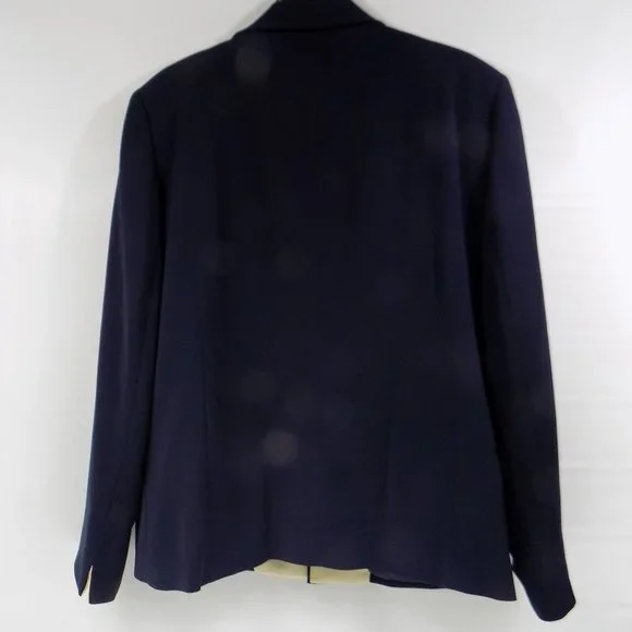 Worthington Navy Blue/Linen Zip-Front Suit Jacket and Tank Blouse Sz 18 READ NWT - Picture 8 of 16